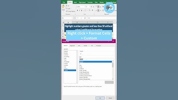 Excel Tip: Highlight Numbers Greater and Less Than 50 without Conditional Formatting