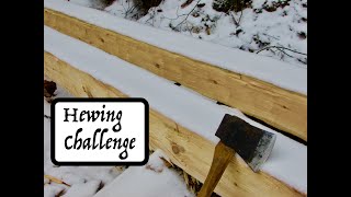 Hewing White Pine - 2019 Axe Cordwood Challenge