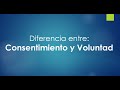 Diferencia voluntad y consentimiento