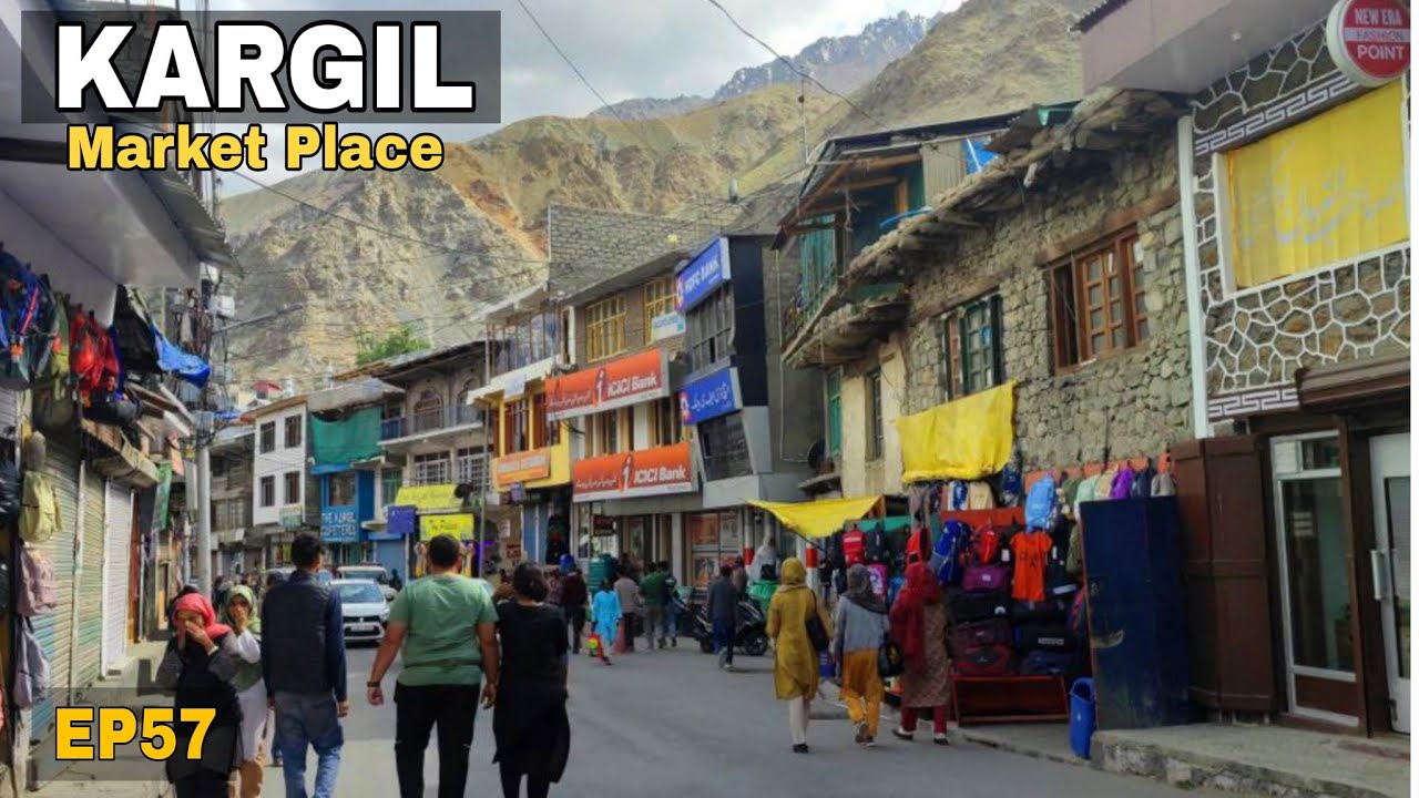 Kargil market | Kargil city life | Drive through kargil today | Srinagar to kargil road