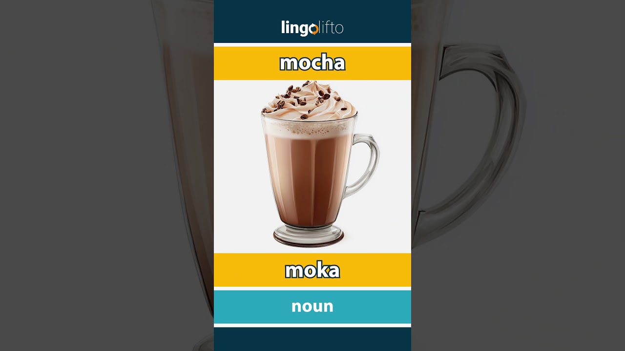 🇬🇧🇨🇿 mocha - moka : learn English : učme se anglicky : vocabulary builder