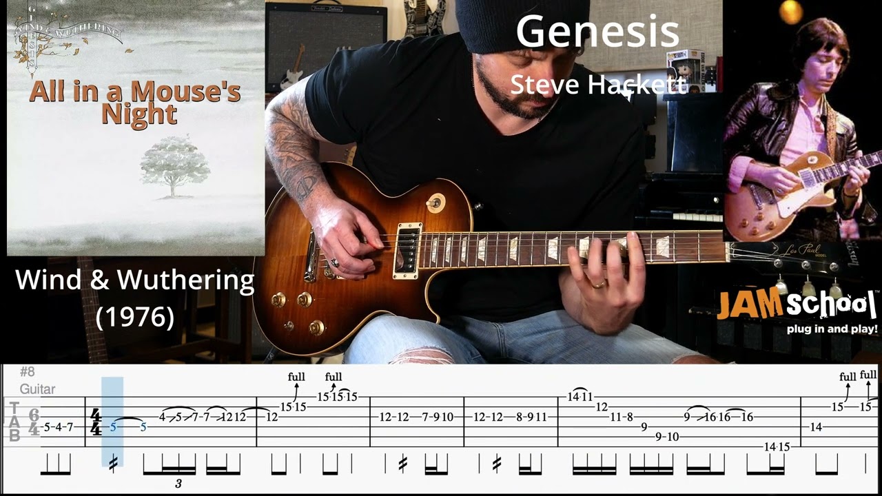 Genesis All in a Mouses Night Steve Hackett Guitar Solo with TAB