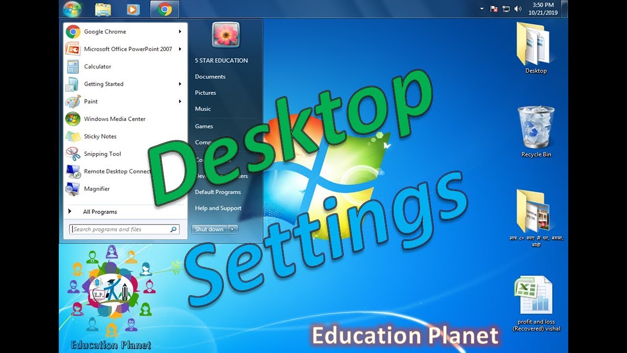 Desktop Settings ll Knowledge related Videos - YouTube