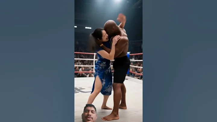 in USA, kungfu Girl feels angry for kissing #fight #boxing #kungfu #ai