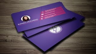 Modern Business Card (PRINT READY + MOCKUP) in CorelDRAW  PurpleStroke Design™