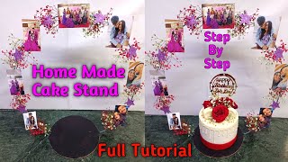 Beautiful And Gorgeous Customized Birthday Cake With Home Made Unique Cake Stand | Seller FactG