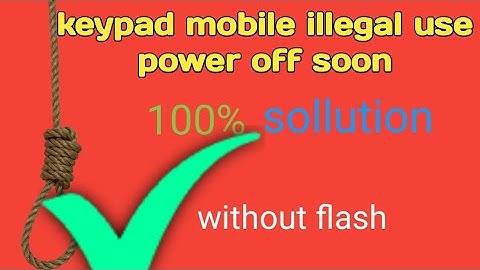 illegal use will power off soon sollution#qmobile power off