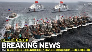 Panic!! Philippines Fishing Vessels Destroyed By Chinese Coast Guard In Second Thomas Shoals