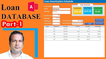 Loan management database -loan amortization schedule in access P1