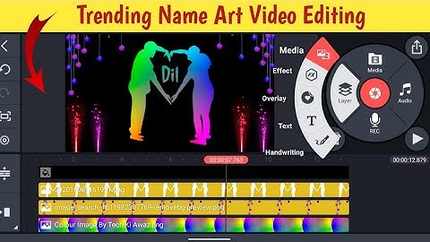 Trending Colour Name Art Video Kaise Banaye | Viral Video Editing | Kinemaster Name Art Video