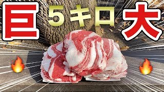 【大量】巨大肉！４万円分の希少肉をBBQ焼肉でいきなり大食い！【飯テロ】ステーキ並みのデカさ