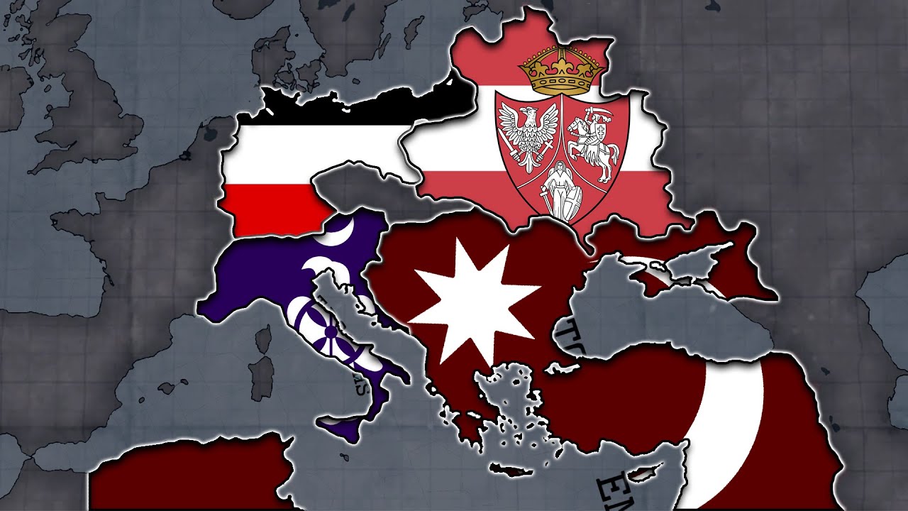 German Empire Vs Ostrogoths Vs PLC Vs Ottomans HOI4 Timelapse YouTube