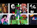 I hate you  but different characters sing it fnf cover