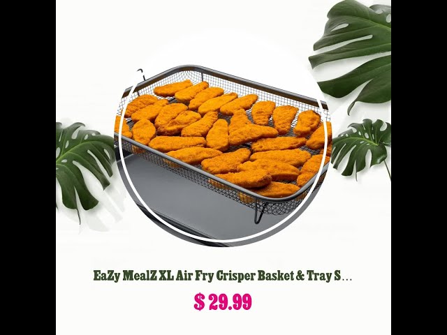 EaZy MealZ XL Air Fry Crisper Basket & Tray Set, 12.5 x 17.5 Gray – EaZy  BrandZ