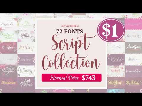 The Script Collection Font Bundles for $1