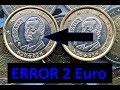 Rare spain 1 euro 2002 2003 m defect coins  5000000