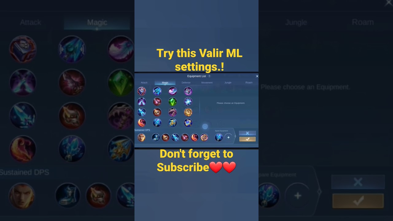 ML settings for Valir 