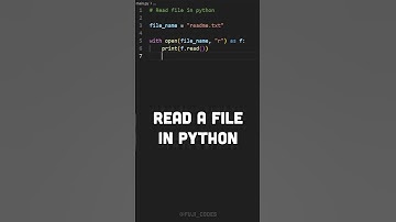 Read File in Python #shorts