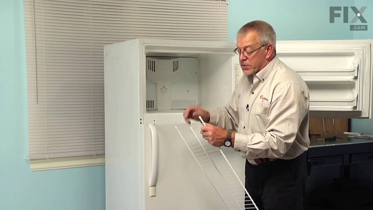 Frigidaire Refrigerator Repair – How to replace the Freezer Shelf - YouTube