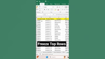 Freeze Top Rows in Excel Short & Easy Way #excel #shorts #statlytic