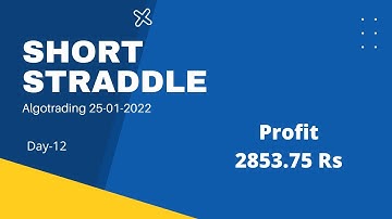 Short Straddle Algotrading - 25/01/2022 - Day 12