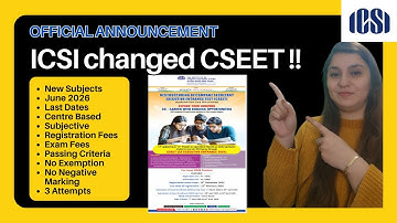 ICSI 🚨Restructured🚨 CSEET✅️ - Impact👍 on CS Executive, Professional!! - CS Jaspreet Dhanjal