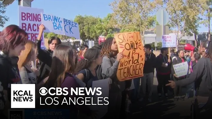Moreno Valley students walkout of class in support of teacher placed on leave for anti-Trump rant