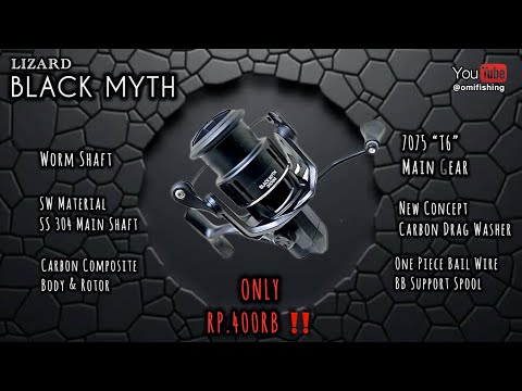LIZARD BLACK MYTH SPINNING REEL - YouTube