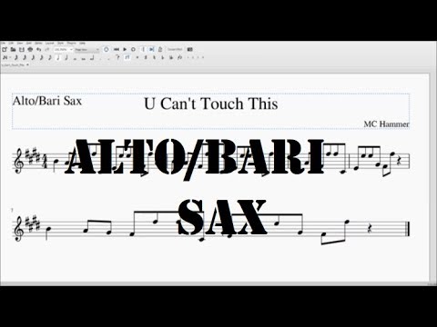 U Can T Touch This Alto Bari Sax Sheet Music Youtube U Can T Touch This Alto Bari Sax Sheet Music Youtube