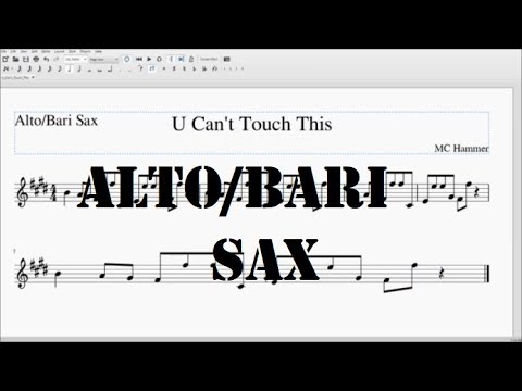 U Can T Touch This Alto Bari Sax Sheet Music Youtube