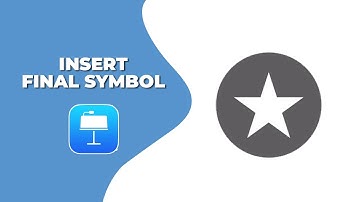 How to insert final symbol in Apple Keynote