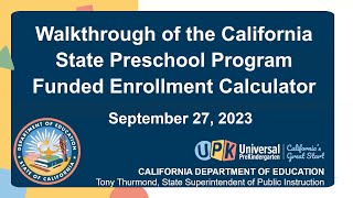 UPK Funded Enrollment Calculator