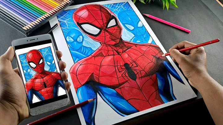 Spider-Man Drawing, Step By Step | Drawing Tutorial (colour Pencils)
