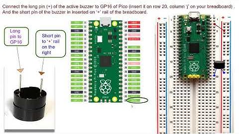 Beginner tutorial- Introduction to Active buzzer with RaspberryPi Pico-Part 1(setting up circuit)