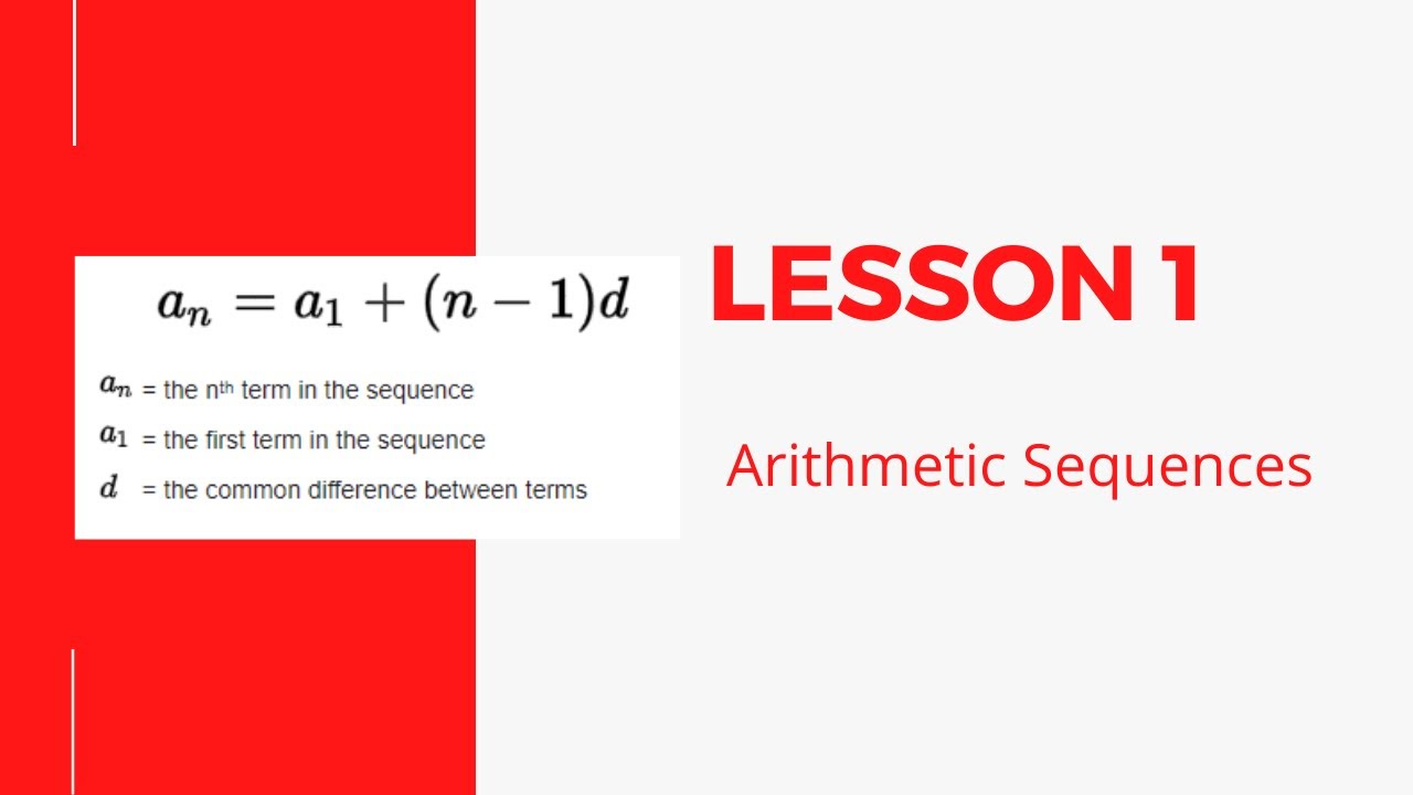 Lesson 1: Arithmetic Sequences - YouTube