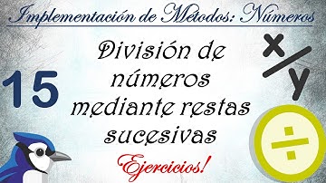 Ejercicio 15: División de dos números naturales mediante Restas Sucesivas. || Java