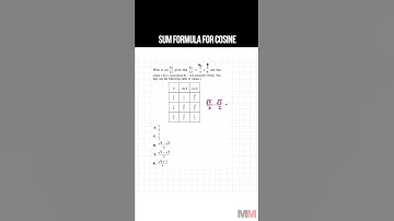 Cosine Sum Formula #ACT and #SAT Math Question #shorts