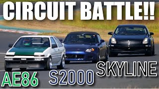 Can AE86 beat S2000 & infinity G35? : Real Initial D Circuit Battle - DK Tsuchiya