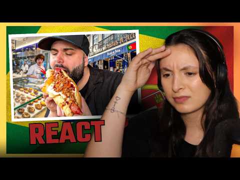 PORTUGUESA REAGE A BRASILEIRO A EXPERIMENTAR COMIDA PORTUGUESA!