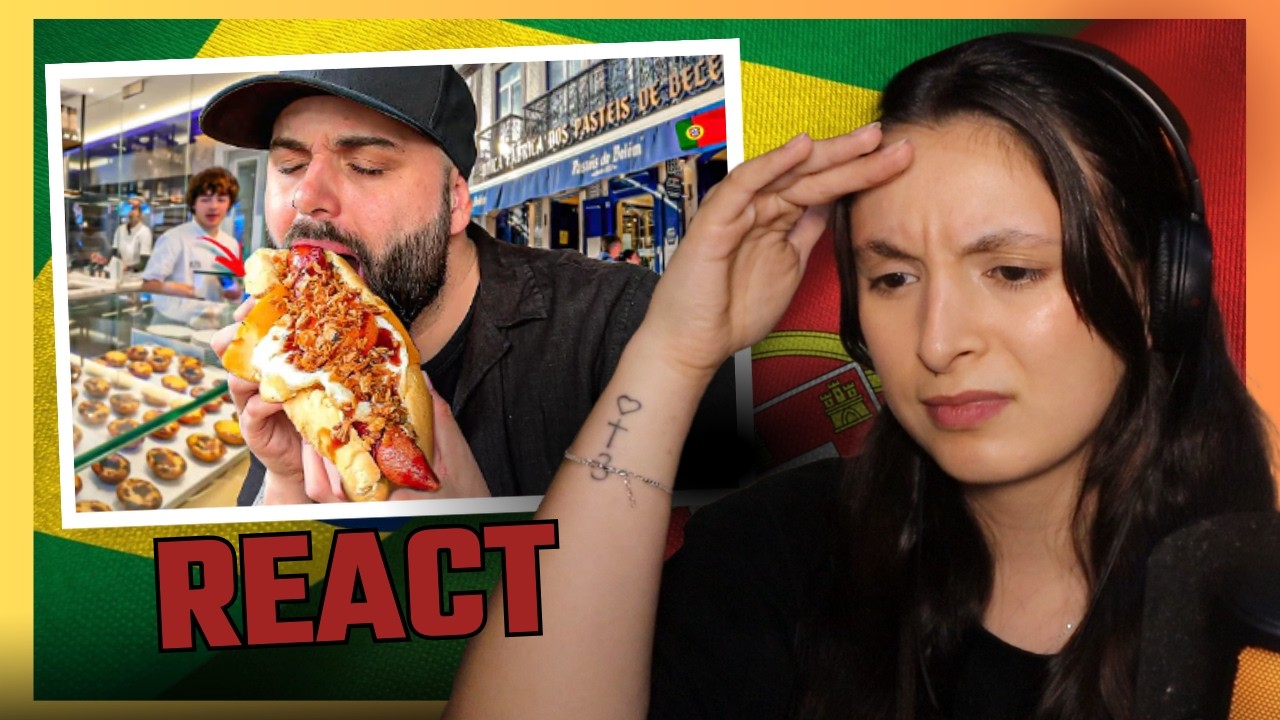 PORTUGUESA REAGE A BRASILEIRO A EXPERIMENTAR COMIDA PORTUGUESA!