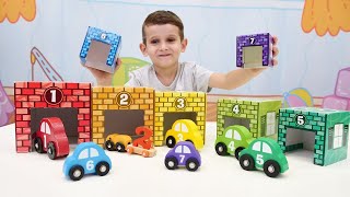 Araba Oyunları. Oyuncak Arabalar Için Doğru Garajları Bulalım. Sayı Sayma Oyunu.