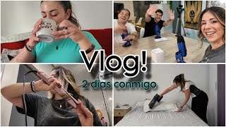 VLOG! 2 días conmigo 💖 Cómo hago mis ondas en el pelo 🎀limpieza, entrevistas, deporte y rutina 🧘♀️🥝