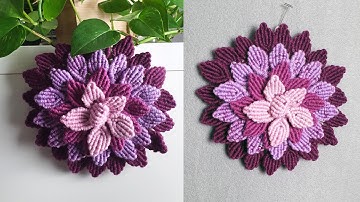 Macrame Yarn Flower Pattern