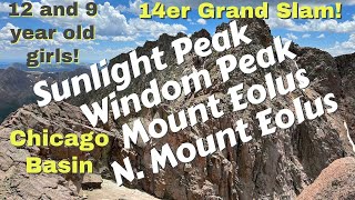 Sunlight Peak-Windom Peak-Mt Eolus-N Mt Eolus-Chicago Basin-14ers with kids!