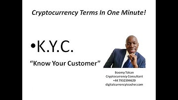 K.Y.C. "Know Your Customer" - Boomy Tokan