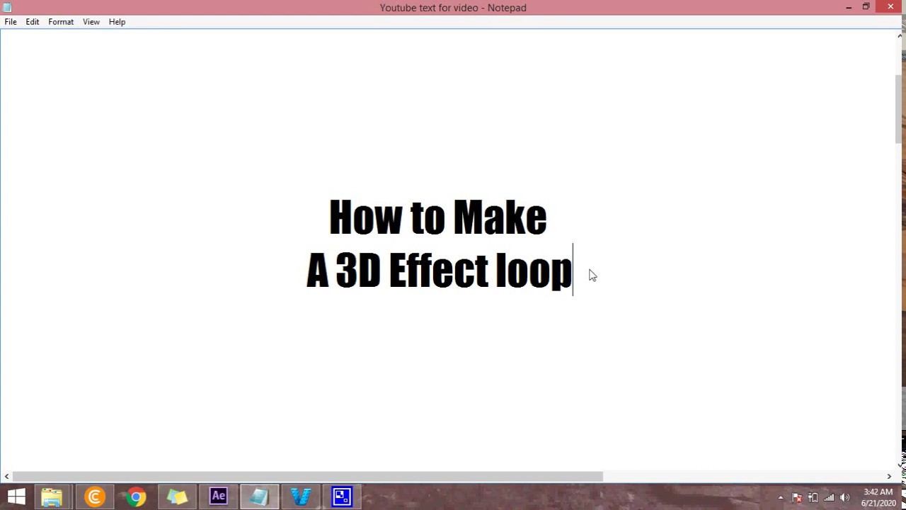 After Effect - How to Make a 3D Effect loop - elijagod - YouTube
