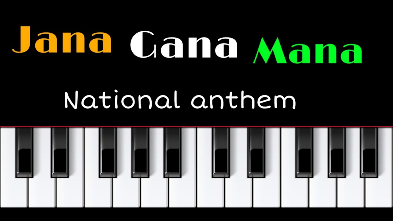 Jana Gana Mana National Anthem on Mobile Piano Org2020 easy Piano 