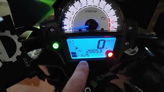 Как настроить часы на Kawasaki ER6 2013 года