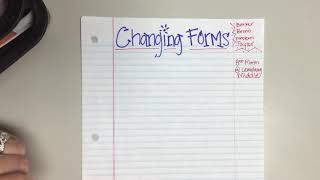 Changing Forms of Equations - Mrs. Taylor LMS 8th grade Math