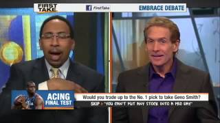 Skip Bayless   Stephen A. Smith on Trade Up To No. 1 To Take Geno Smith    ESPN First Take